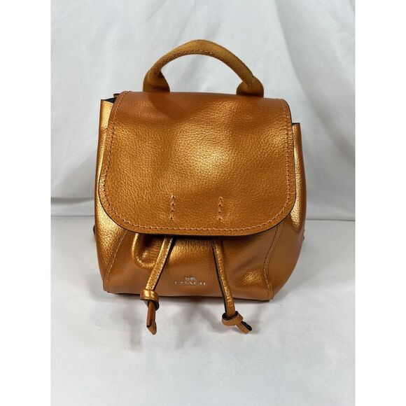 COACH MTLC DRBY BKPK‎ TANGERINE - Picture 1 of 16
